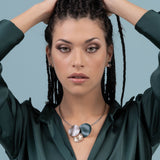 Wavy round necklace