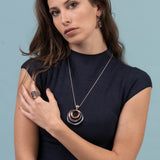 Collana lunga tre cerchi