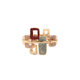 Anello con quadrati e rettangoli