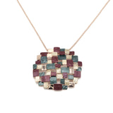 Square mosaic necklace