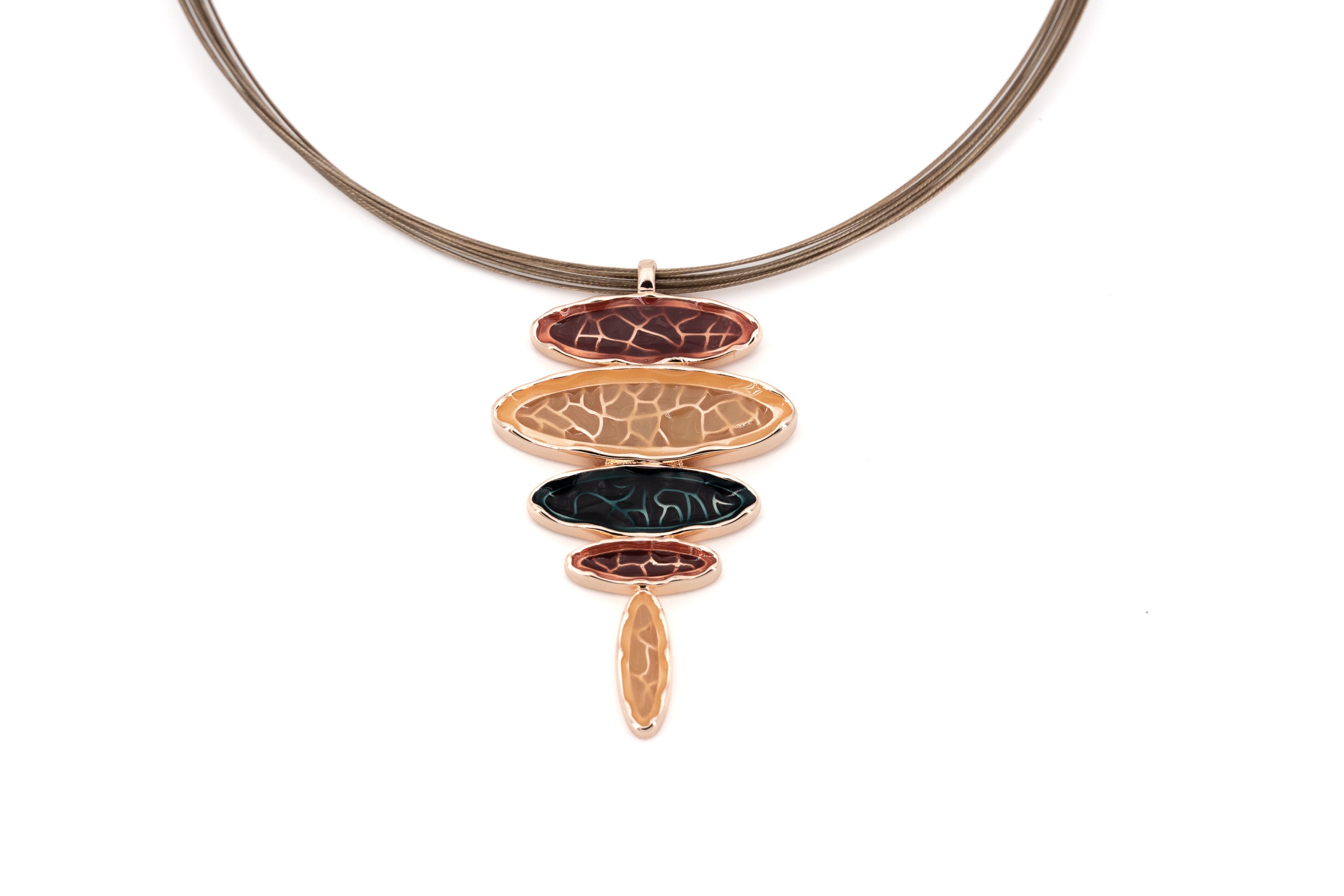 Collana ovali trasparenti