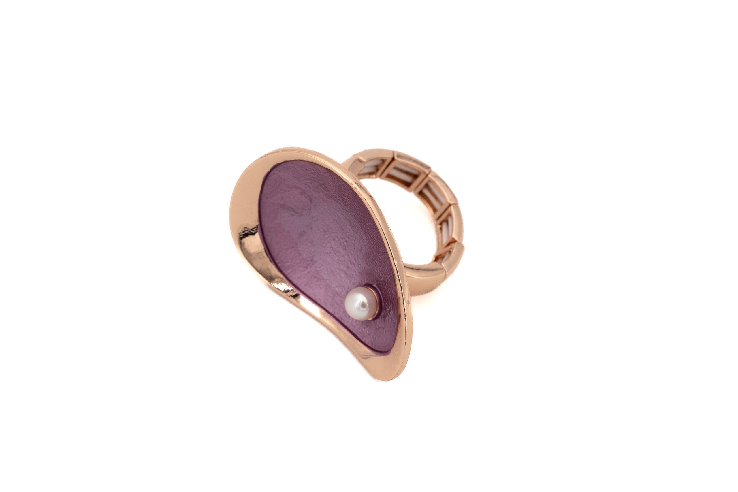 Anello goccia con perla