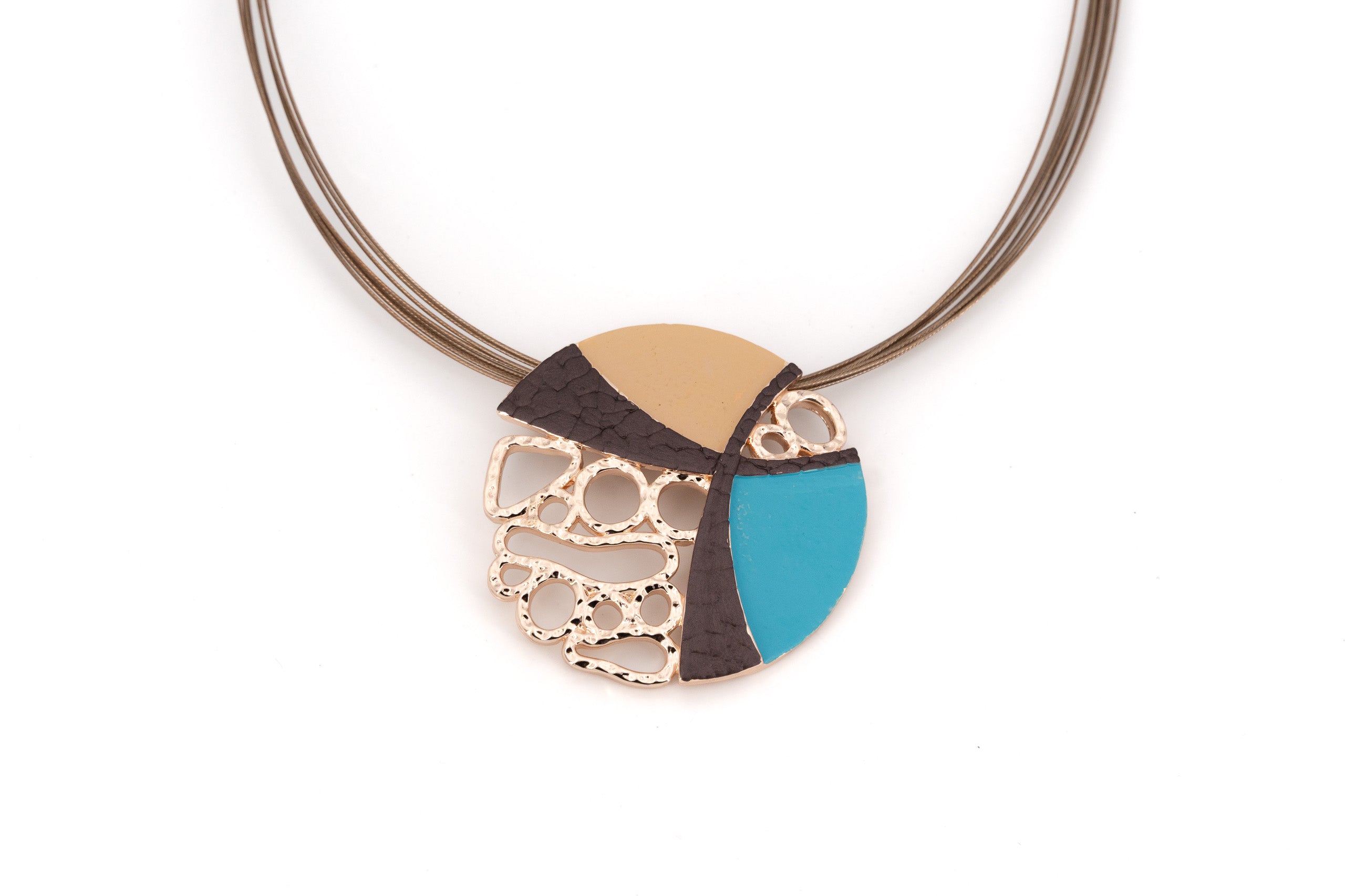 Collana tondo ricamo