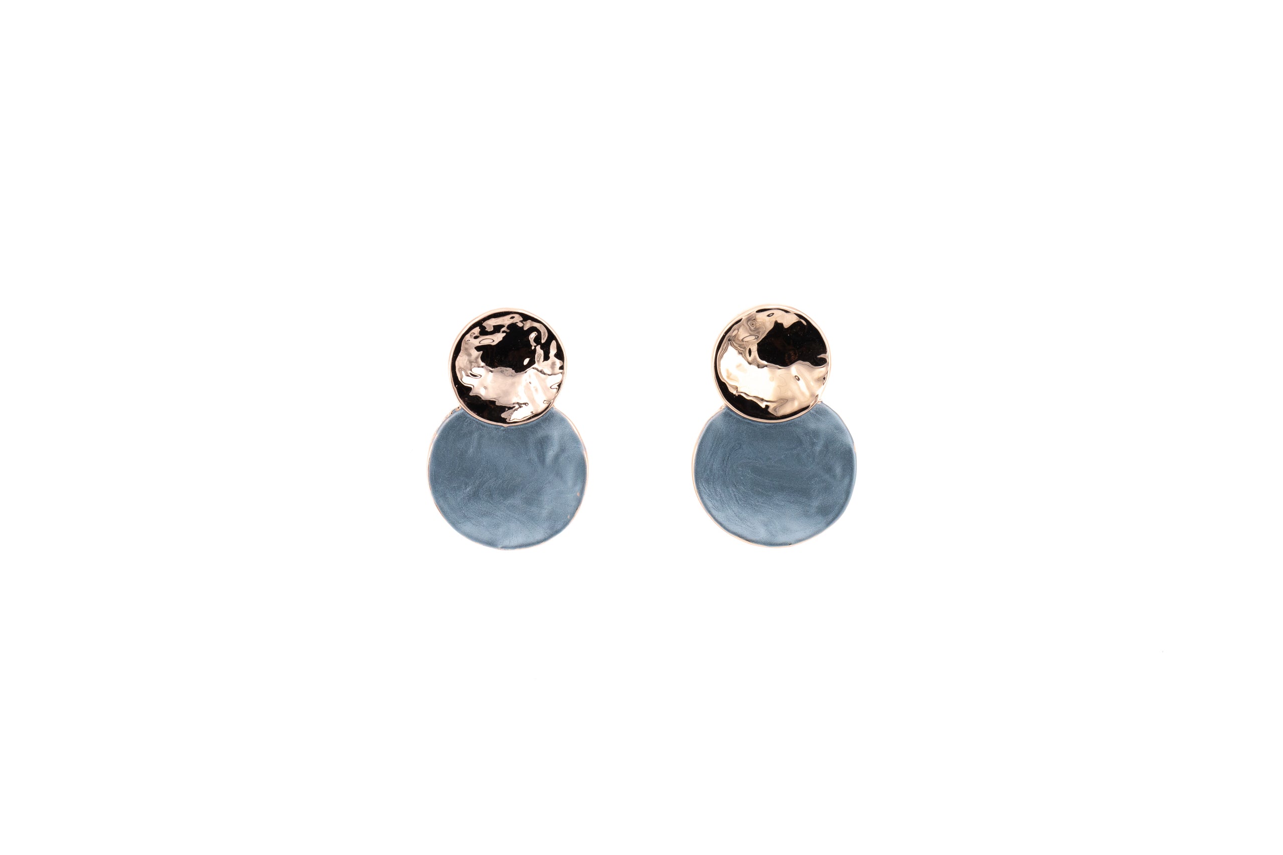 Double round earrings