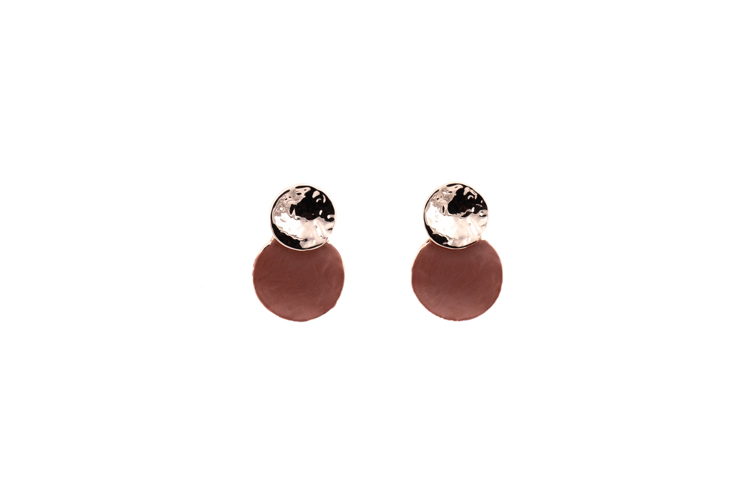 Double round earrings