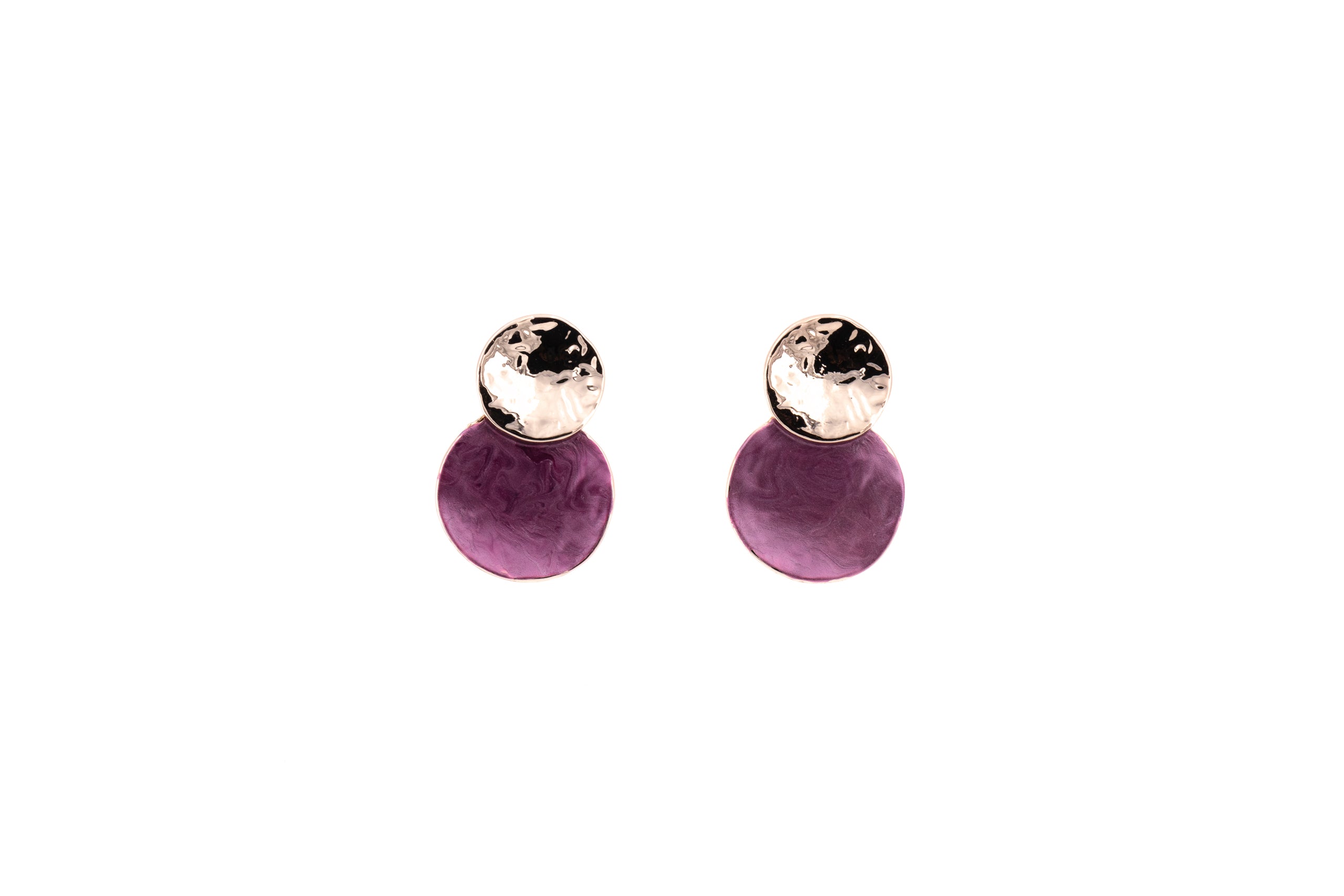 Double round earrings