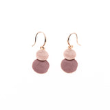 Double round dangling earrings