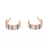 Fine semi-circle bar earrings