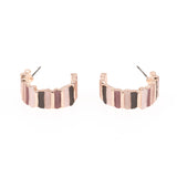 Fine semi-circle bar earrings