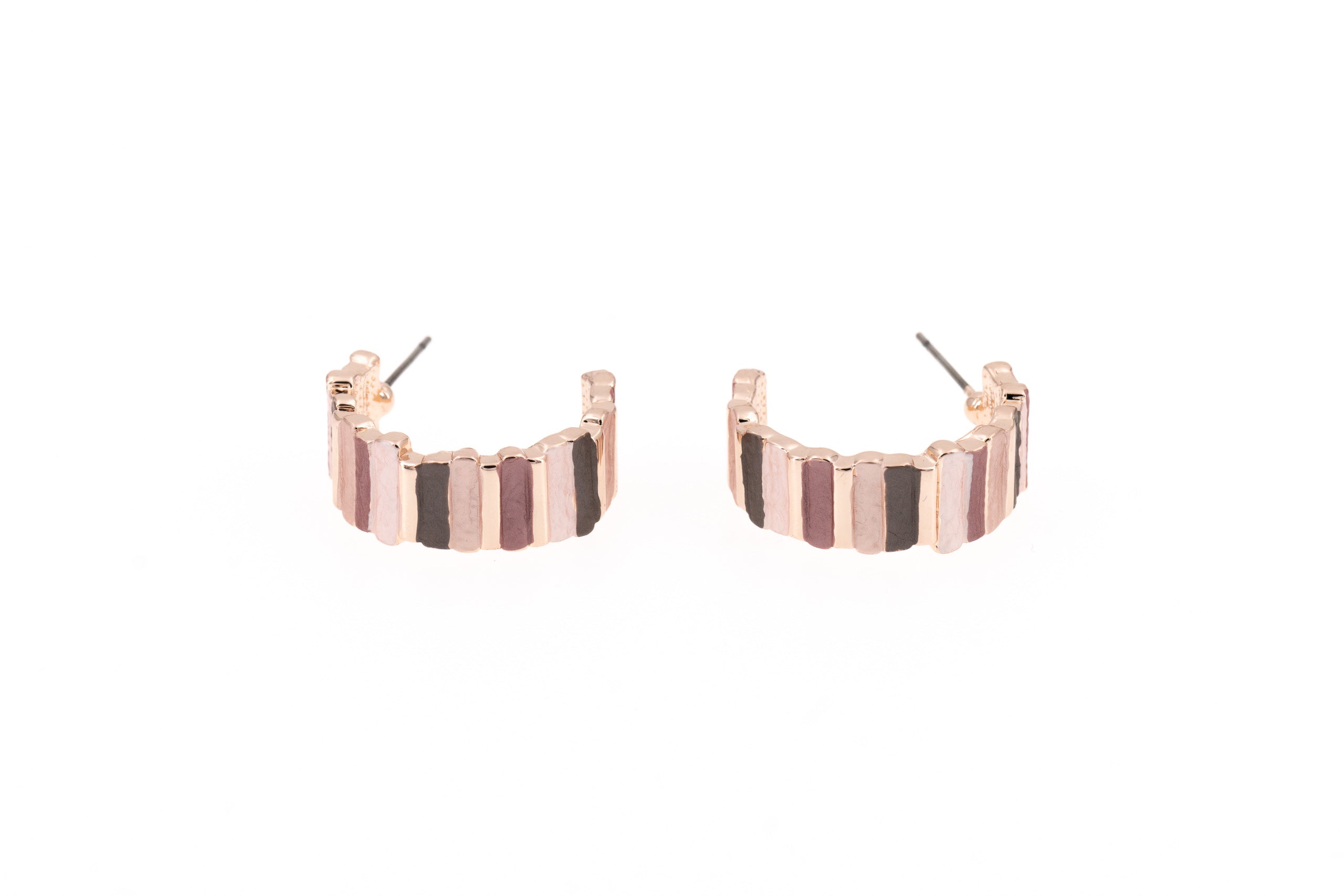 Fine semi-circle bar earrings