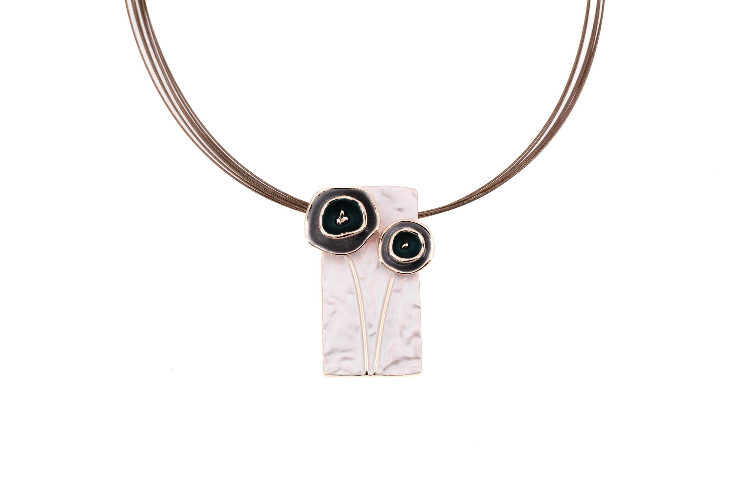 Two flowers necklace