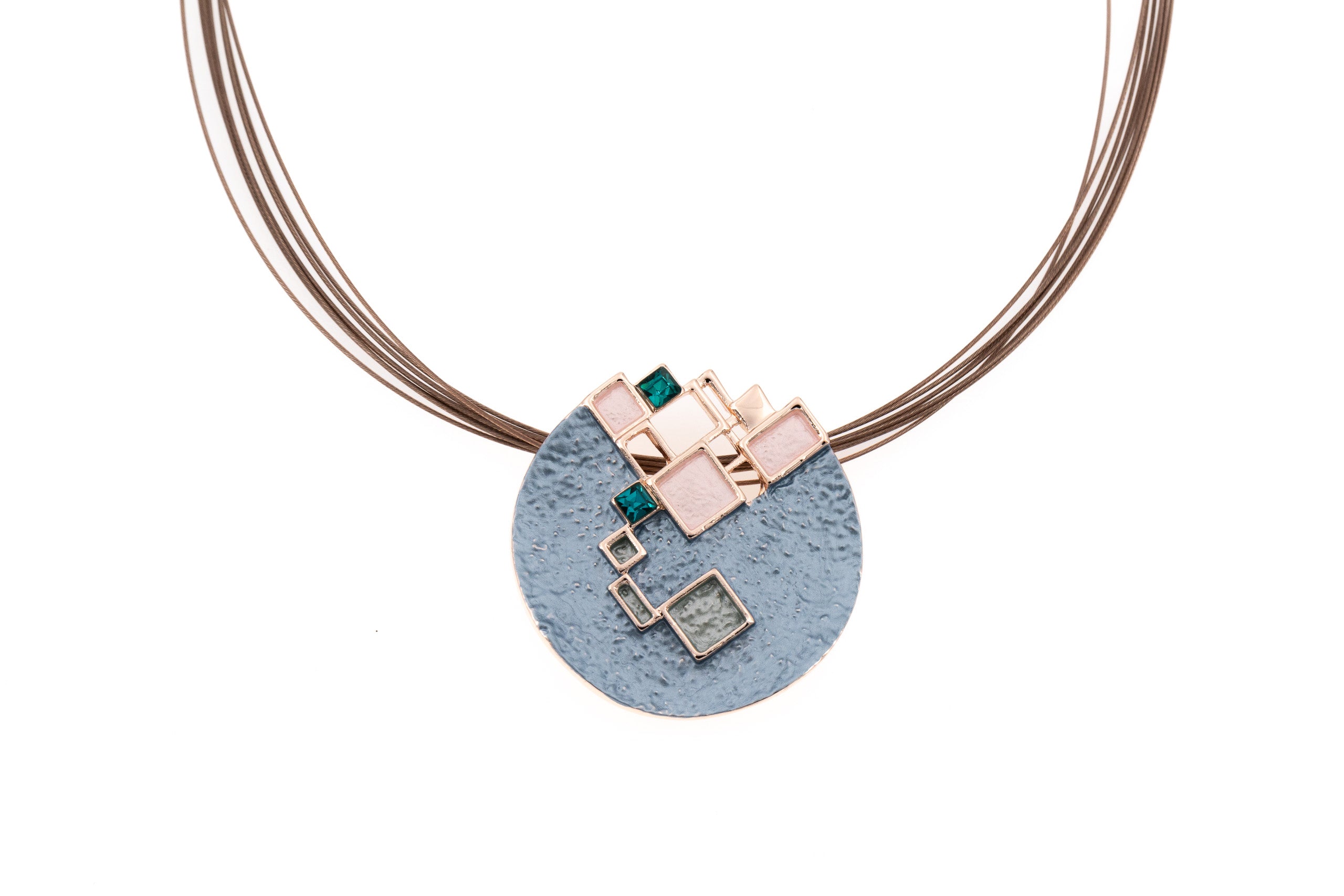 Round square necklace