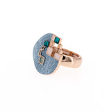 Anello tondo quadratini