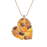 Collana lunga cuore mosaico