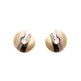 Striped snail earrings