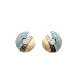 Striped snail earrings