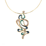 Collana serpentina intrecciata oro