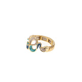Anello serpentina intrecciata oro