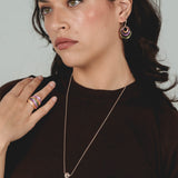 Collana lunga tre cerchi