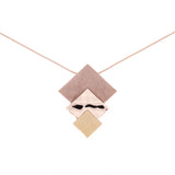 Collana lunga tre quadrati