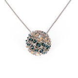 Lange Kugelkette mit kleinen Blumen