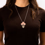 Collana lunga tre quadrati