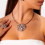 Collana tondo pallini