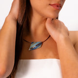 Striped rhombus necklace