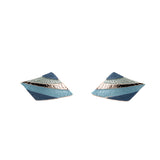 Striped rhombus earrings