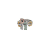 Anello con quadrati e rettangoli