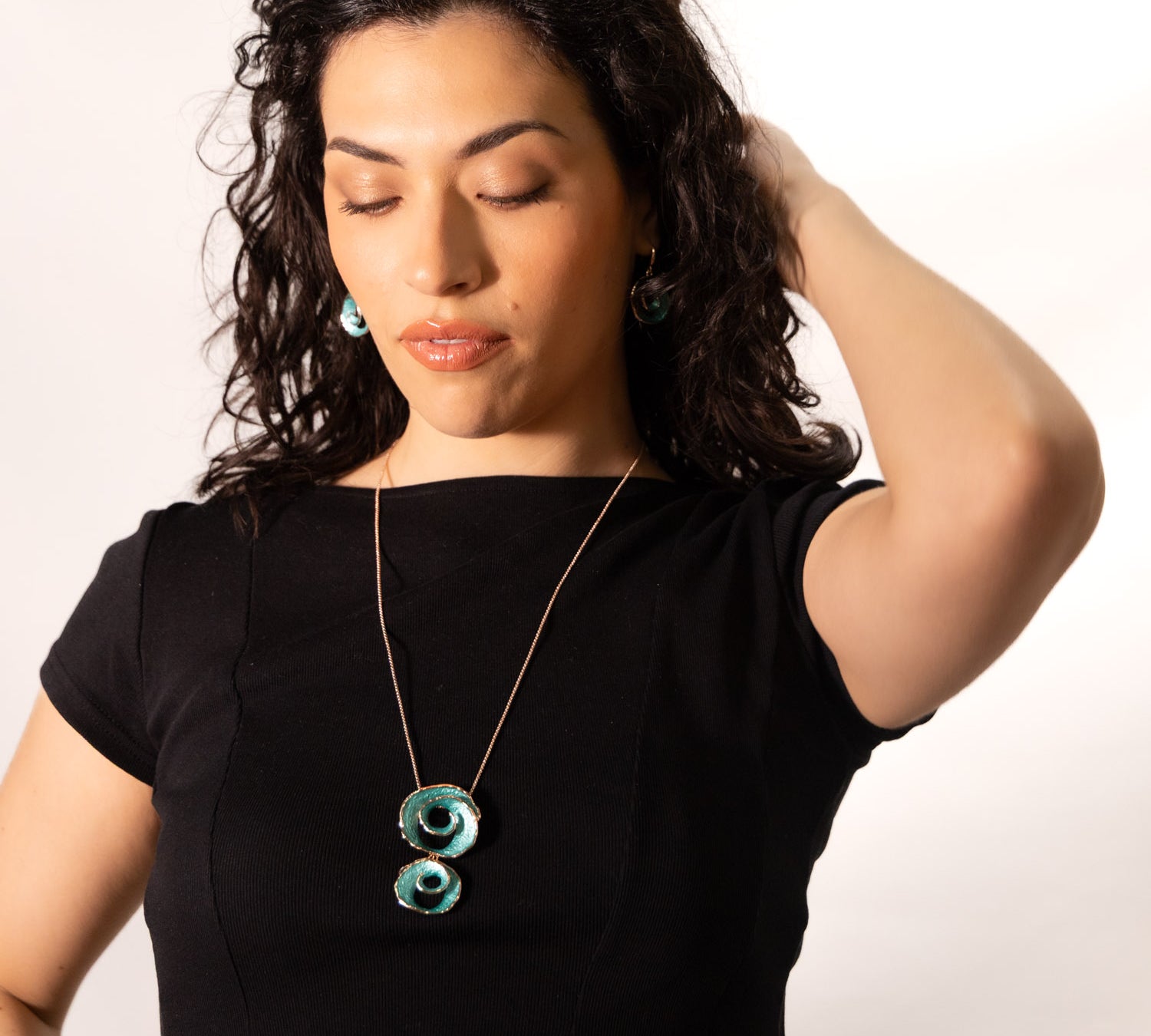 Collana lunga spirali