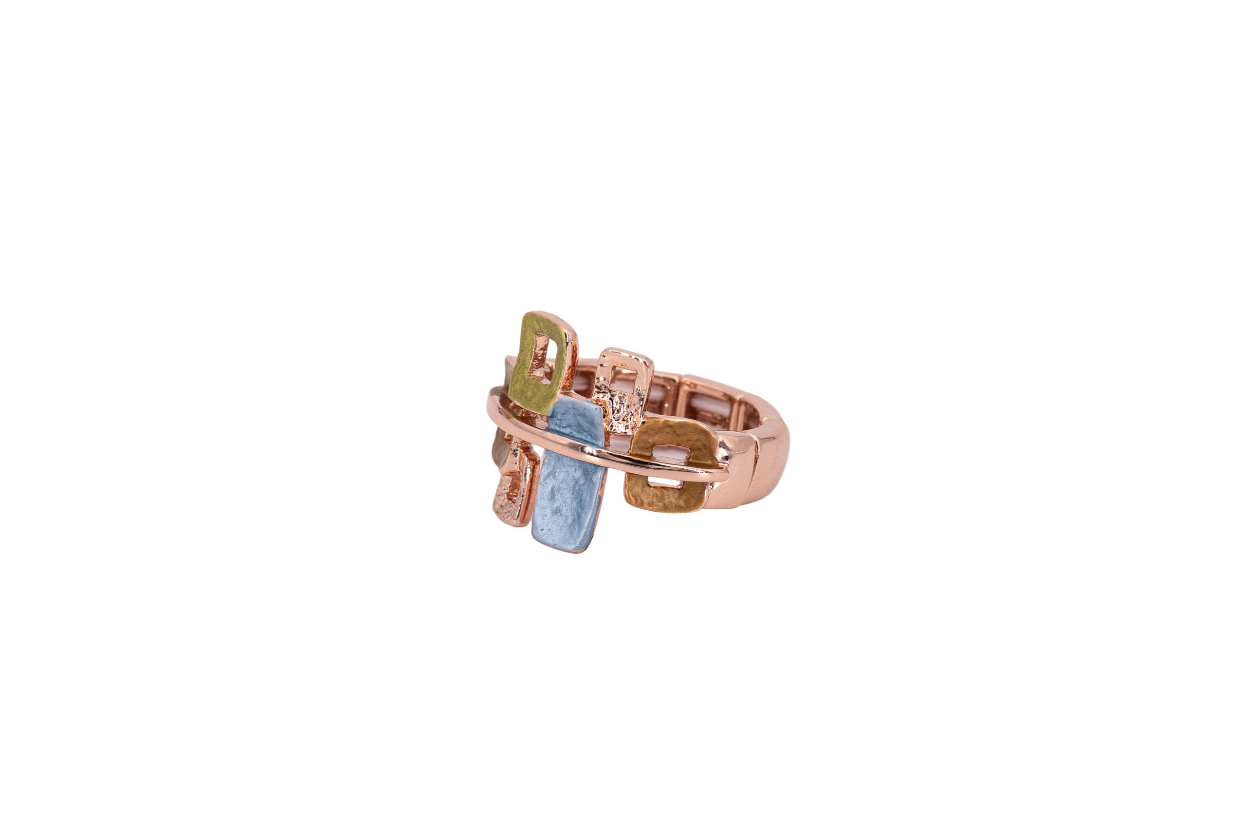 Anello con quadrati e rettangoli