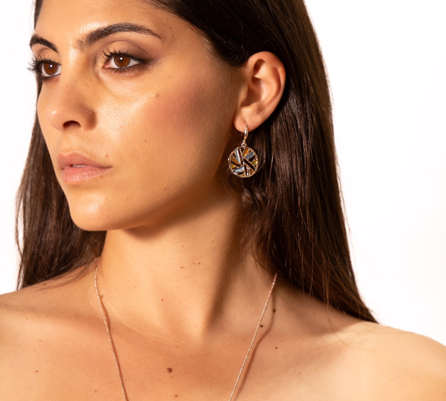 Orecchini tondo raggi