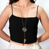 Collana tondo e foglioline