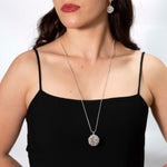 Collana lunga pallina fiorellini