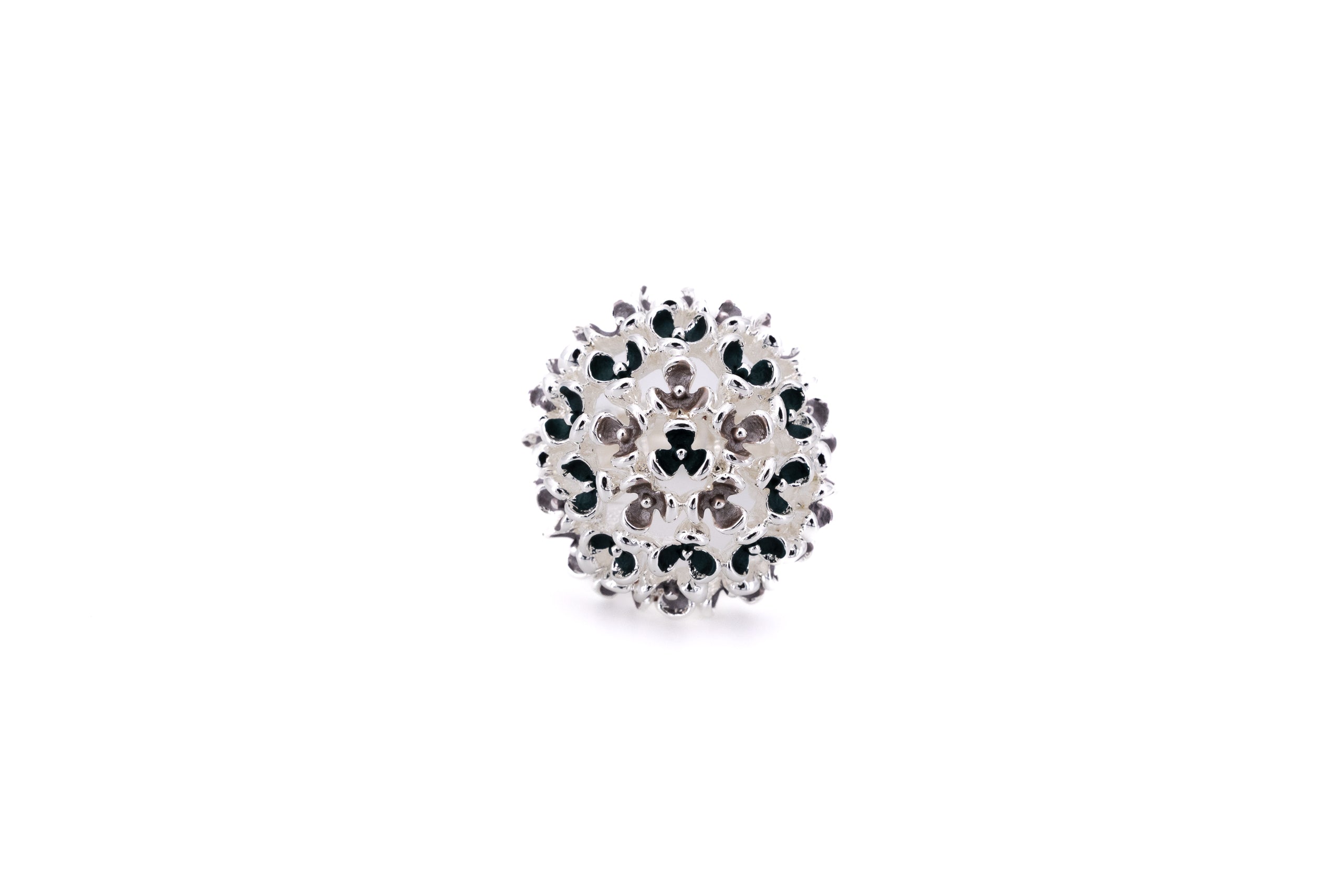 Anello pallina fiorellini