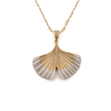 Collana lunga oro gingko