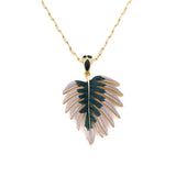 Collana lunga oro felce