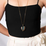Collana lunga oro felce