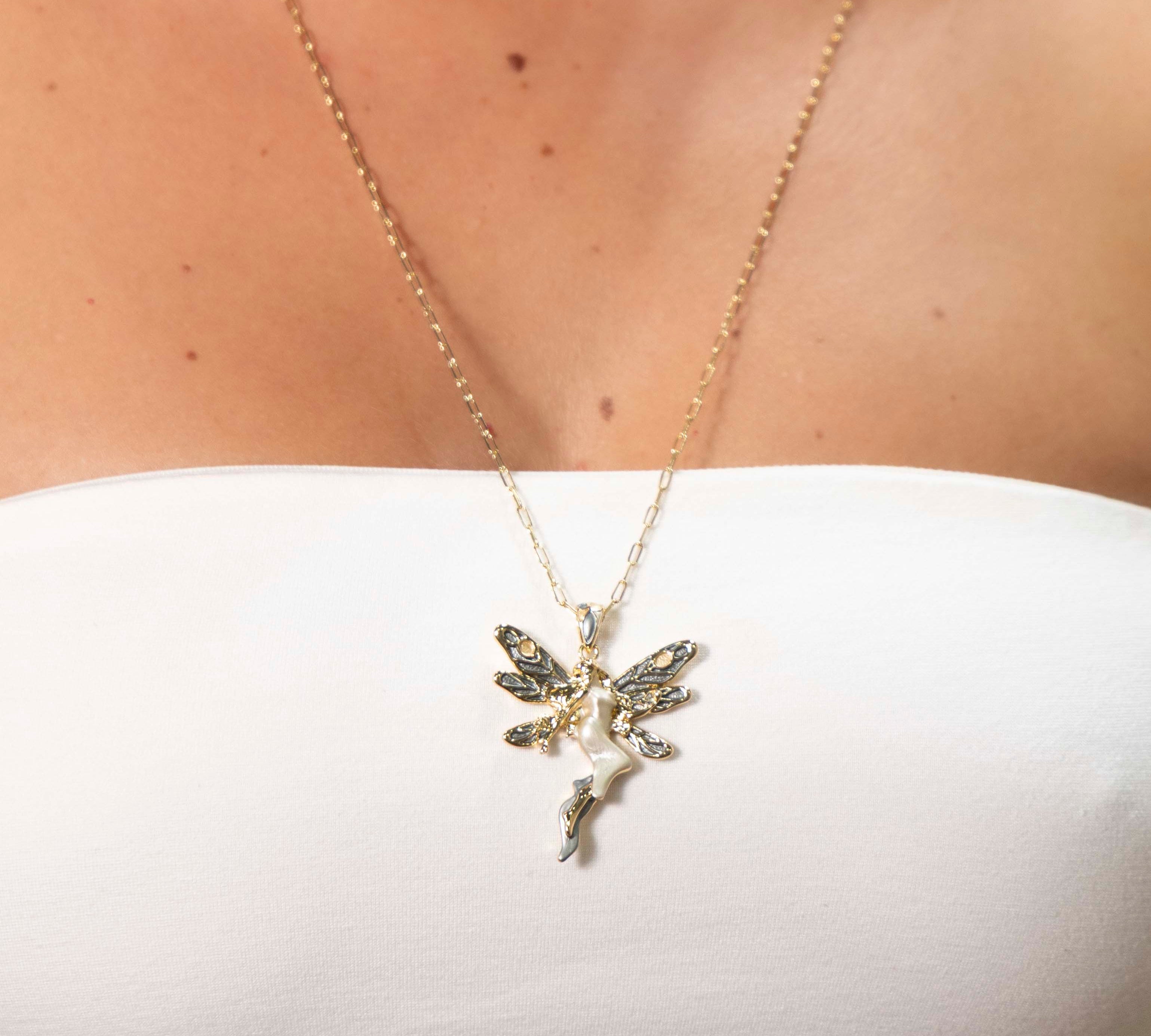 Collana lunga oro ninfa