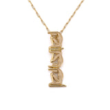 Collana lunga oro silhouette