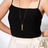 Collana lunga oro silhouette