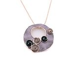Collana lunga cerchio fiorellini