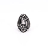 Anello ovale cristalli