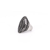 Anello ovale cristalli