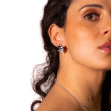 Burnished ribbon earrings 