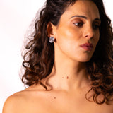 Hammered round earrings 