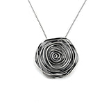 Long spiral thread necklace