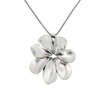 Long open flower necklace