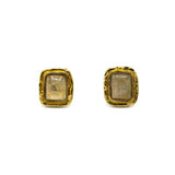 Golden quartz earrings